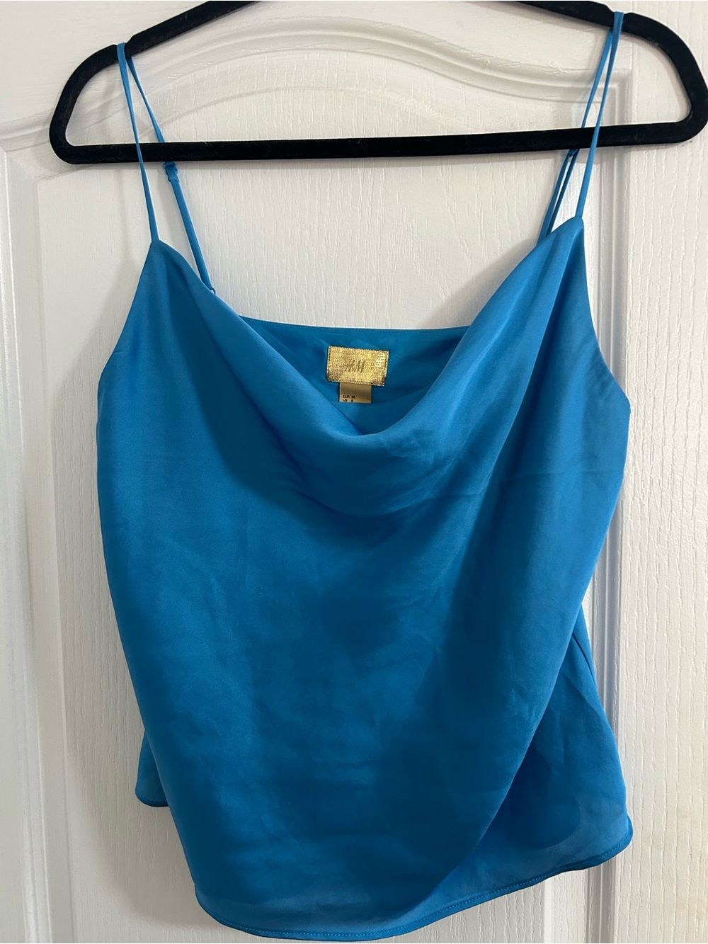 H&M Turquoise Cowl Neck Spaghetti Strap Camisole